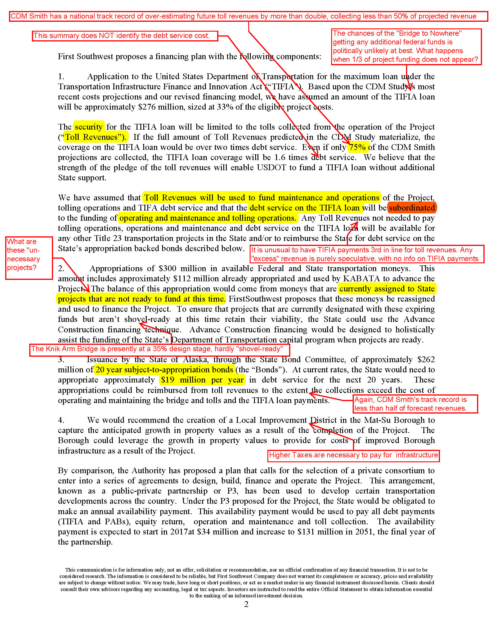 Annotated second page of FSC Plan